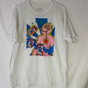 MENS VINTAGE PBR BEER T SHIRT LARGE